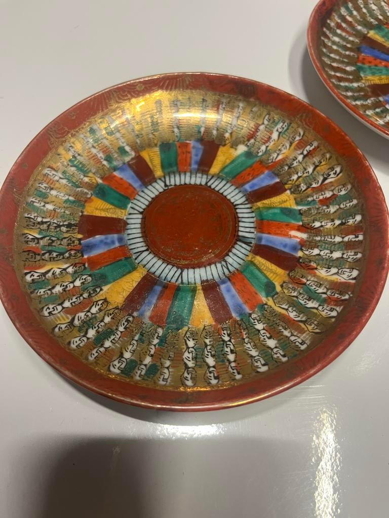 Set van 2 Oosterse decoratieve schaaltjes - kleurrijk/goud, Ophalen of Verzenden