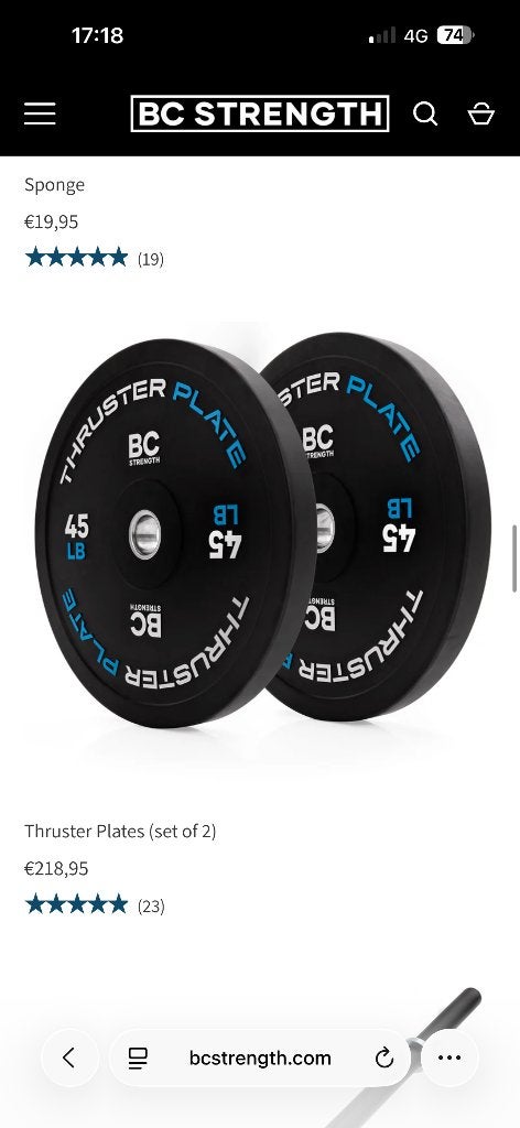 Te koop BC Strength Thruster Bar Lite, Ophalen, Zo goed als nieuw, Hometrainer
