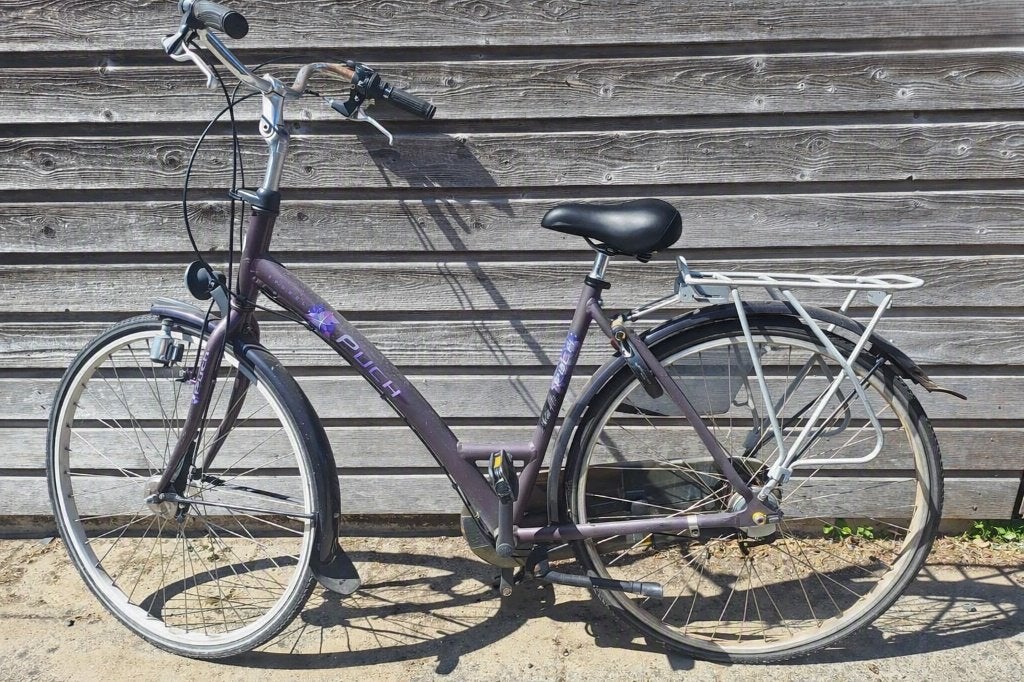 Puch damesfiets met 3 versnellingen paars stationsfiets, Fietsen en Brommers, Gebruikt, Velgrem, Versnellingen, 56 cm of meer