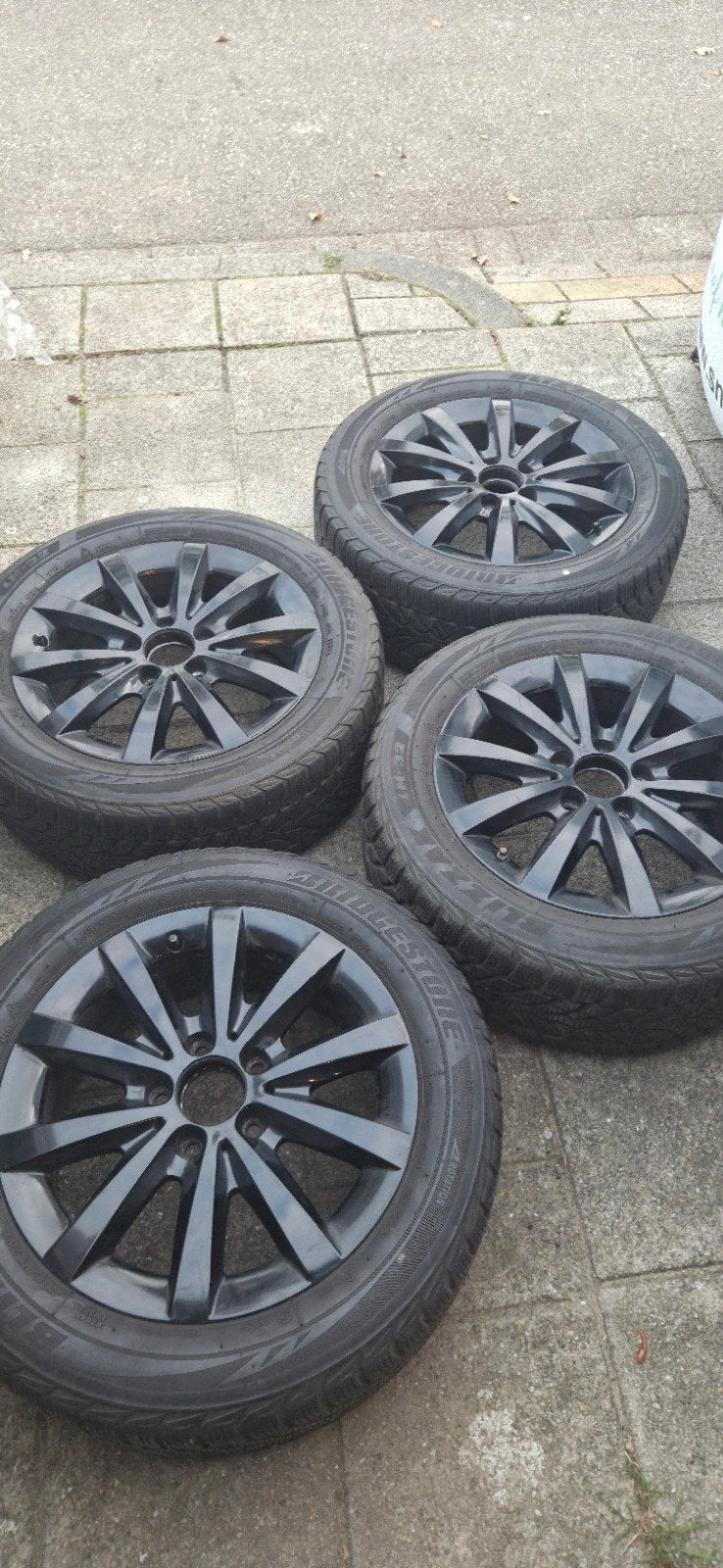 Winterbanden Bridgestone Blizzak LM32 met Mercedes-Benz 16in, Ophalen of Verzenden, Zo goed als nieuw