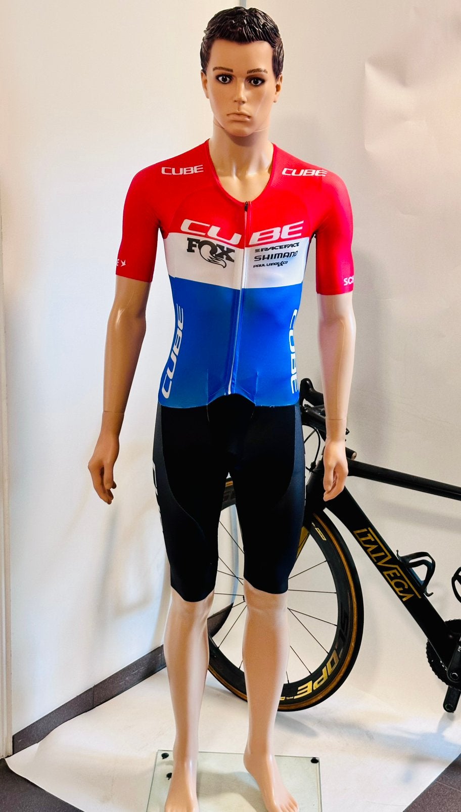 Wielrenkleding wielrenpak snelpak speedsuit maat XS Cube, XS, Heren, Ophalen of Verzenden, Zo goed als nieuw