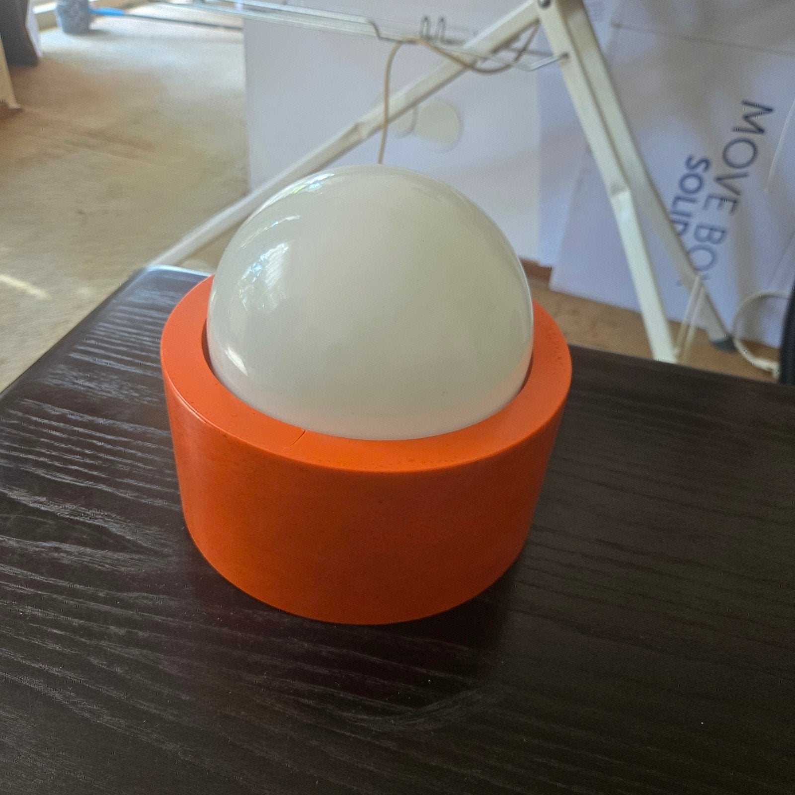 Vintage Philips Space Age Plafondlamp / Badkamerlamp –Oranje, Ophalen of Verzenden, Kunststof