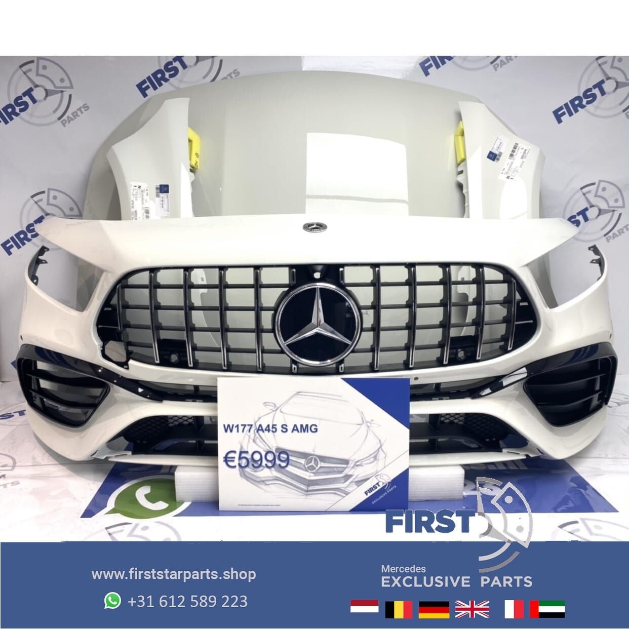 W177 V177 A45S A45 A KLASSE AMG VOORKOP WIT GT 2018-2022 ori, Gebruikt, -, Voor, Ophalen of Verzenden