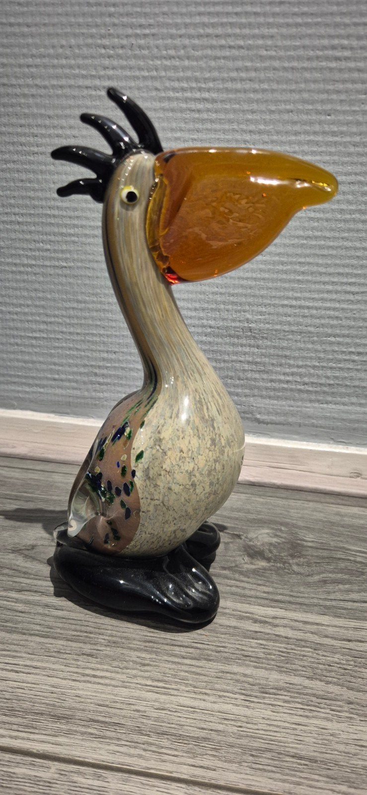 Glazen Pelikaan Beeldje - Decoratief Kunstobject, Ophalen of Verzenden