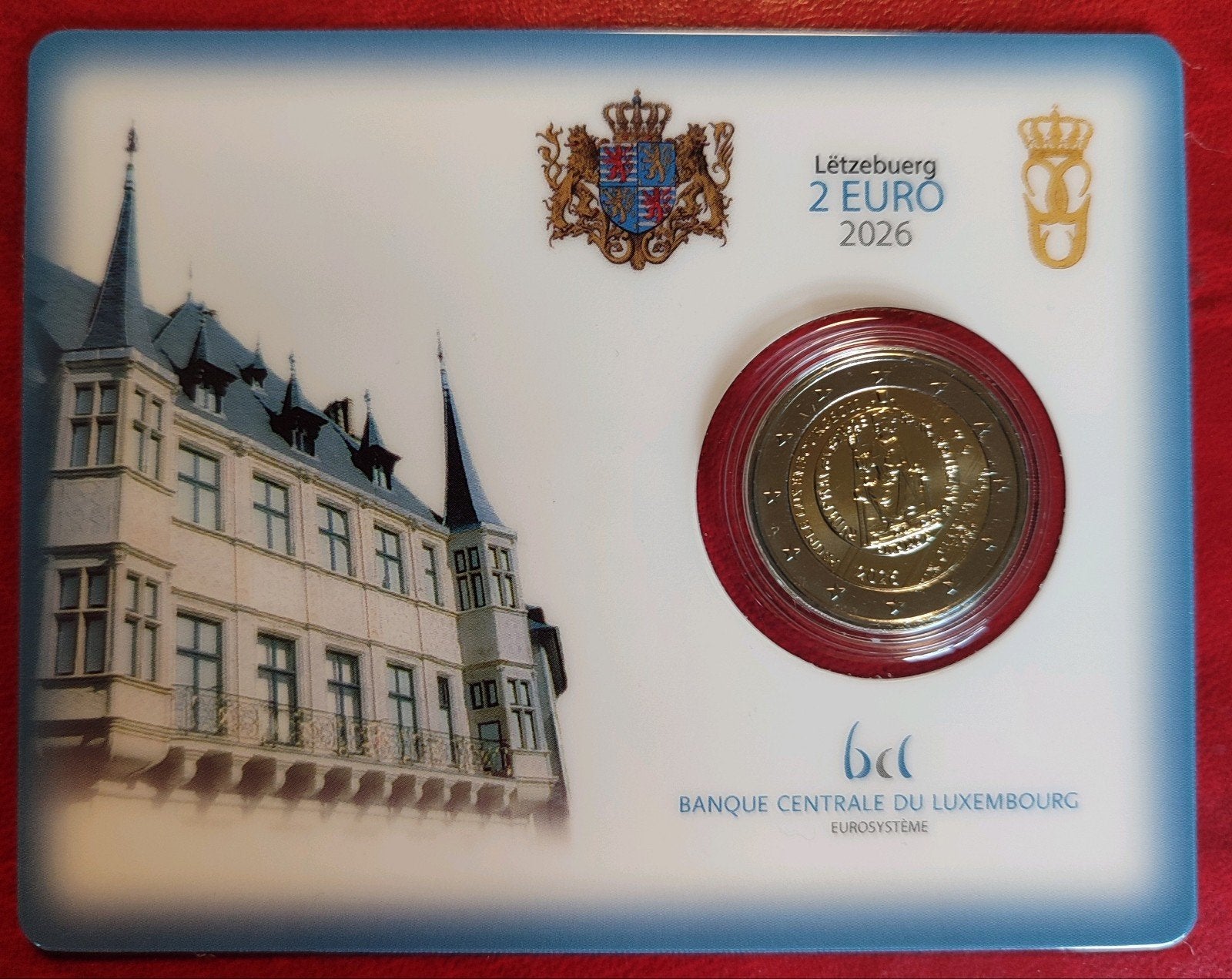 Luxemburg 2 euro 2026 BU Karel de Grote Prijs Coincard, Ophalen of Verzenden, Luxemburg, 2 euro, Setje