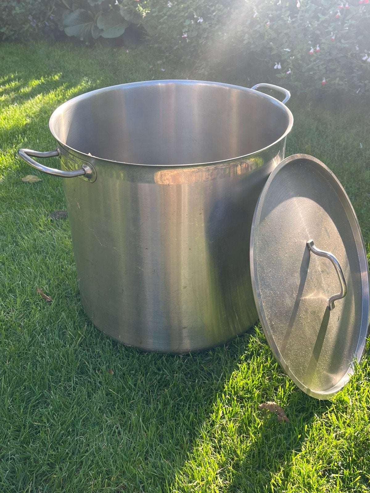 RVS Pan 50 liter met deksel, Ophalen, Zo goed als nieuw, Kunststof