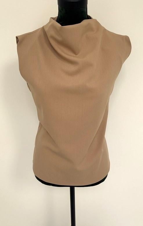 NIEUW! Aimee the Label dames top sierlijke hoge hals sand XS, Kleding | Dames, Bruin, Verzenden, Nieuw, Zonder mouw