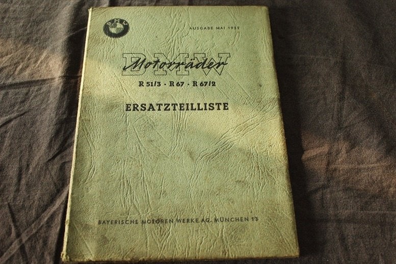 BMW R51/3 R67 R67/2 1952 motorrad ersatzteil liste, Ophalen of Verzenden, BMW