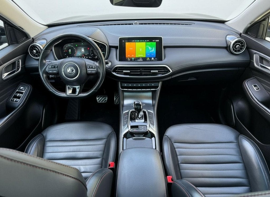 MG EHS 1.5 TGDI Luxury LEER - PANO - 360 CAMERA - CARPLAY, Gebruikt, Euro 6, 258 pk, Zwart