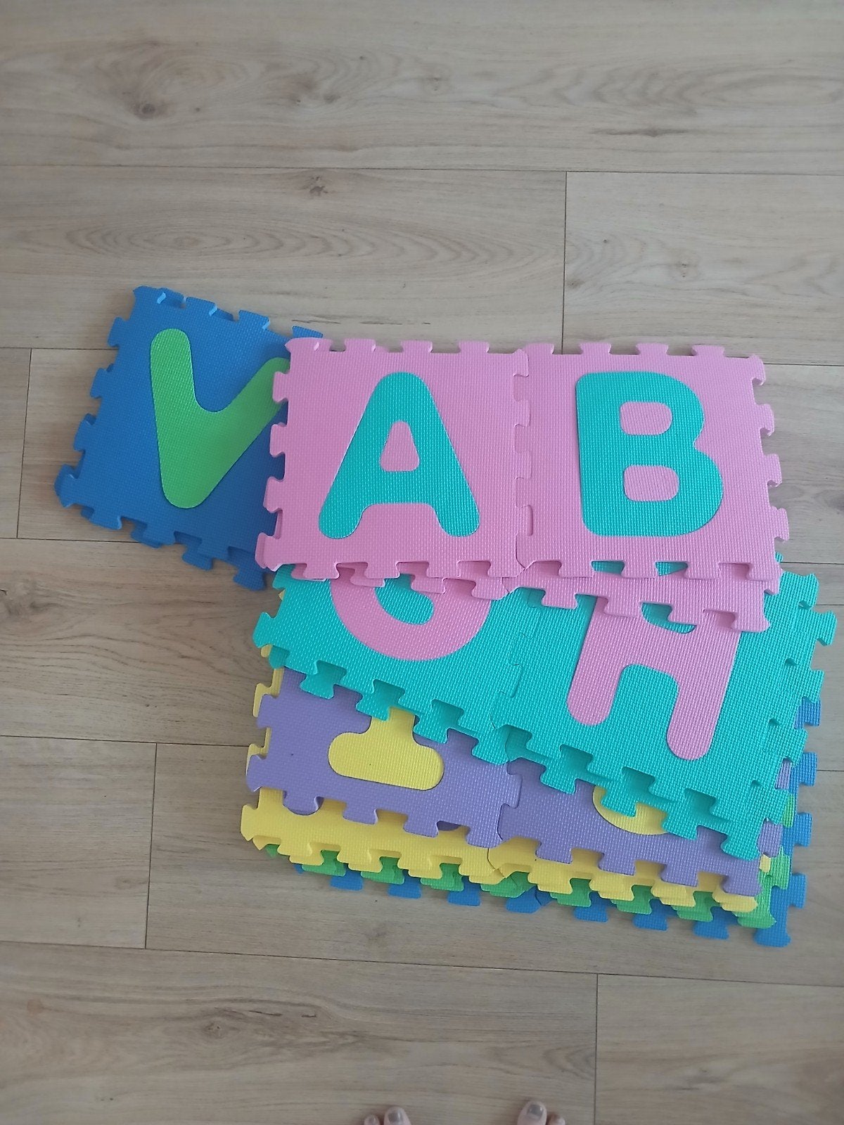 Alfabet+cijfers speelmat puzzelmat voor kinderen, Ophalen, Zo goed als nieuw, Puzzelen