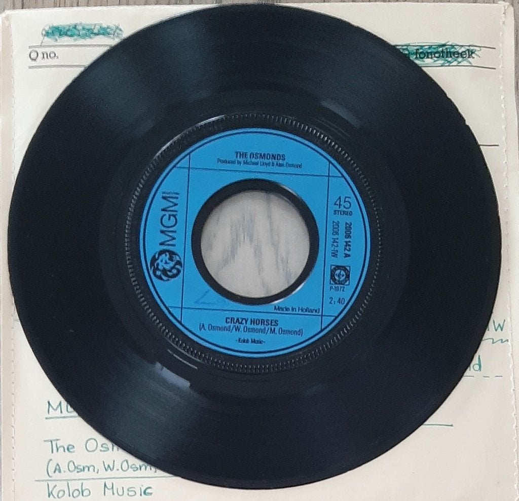 The Osmonds – Crazy Horses, Ophalen of Verzenden, Gebruikt, 7 inch, Pop