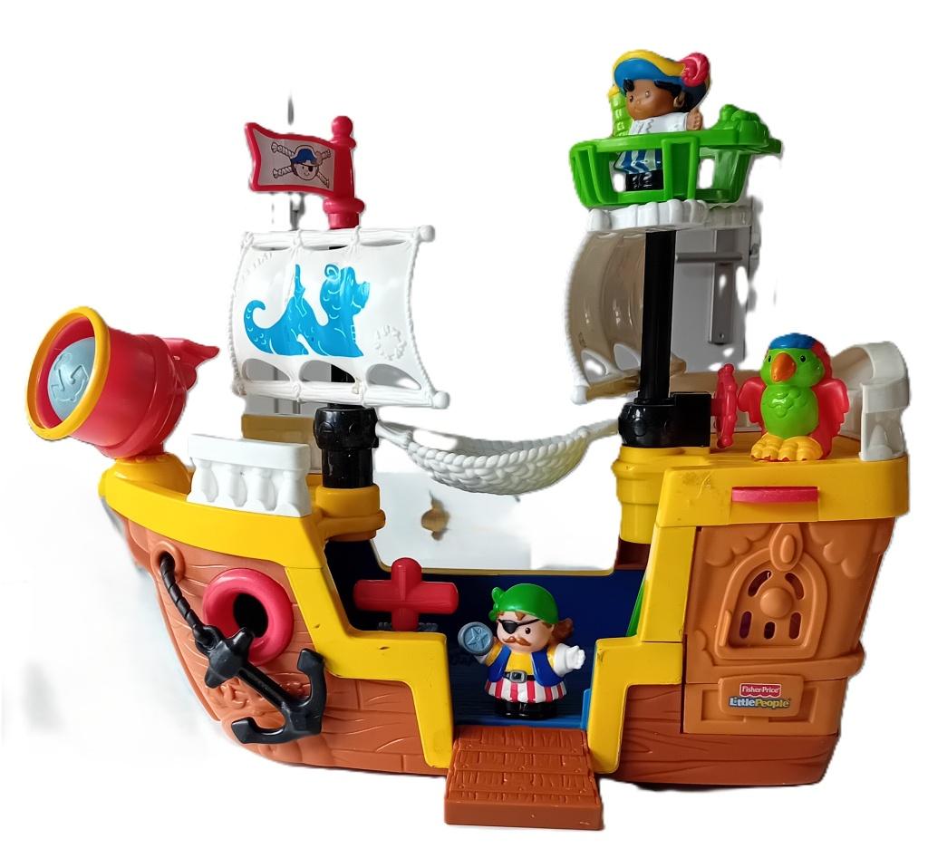 little people piratenschip, Kinderen en Baby's, Speelgoed | Fisher-Price, Verzenden, Gebruikt, Speelset, Met geluid