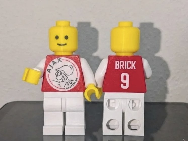 Ajax Brickman 20 cm | Eigen Naam & Rugnummer, Ophalen of Verzenden, Nieuw, Ajax, Beeldje of Poppetje