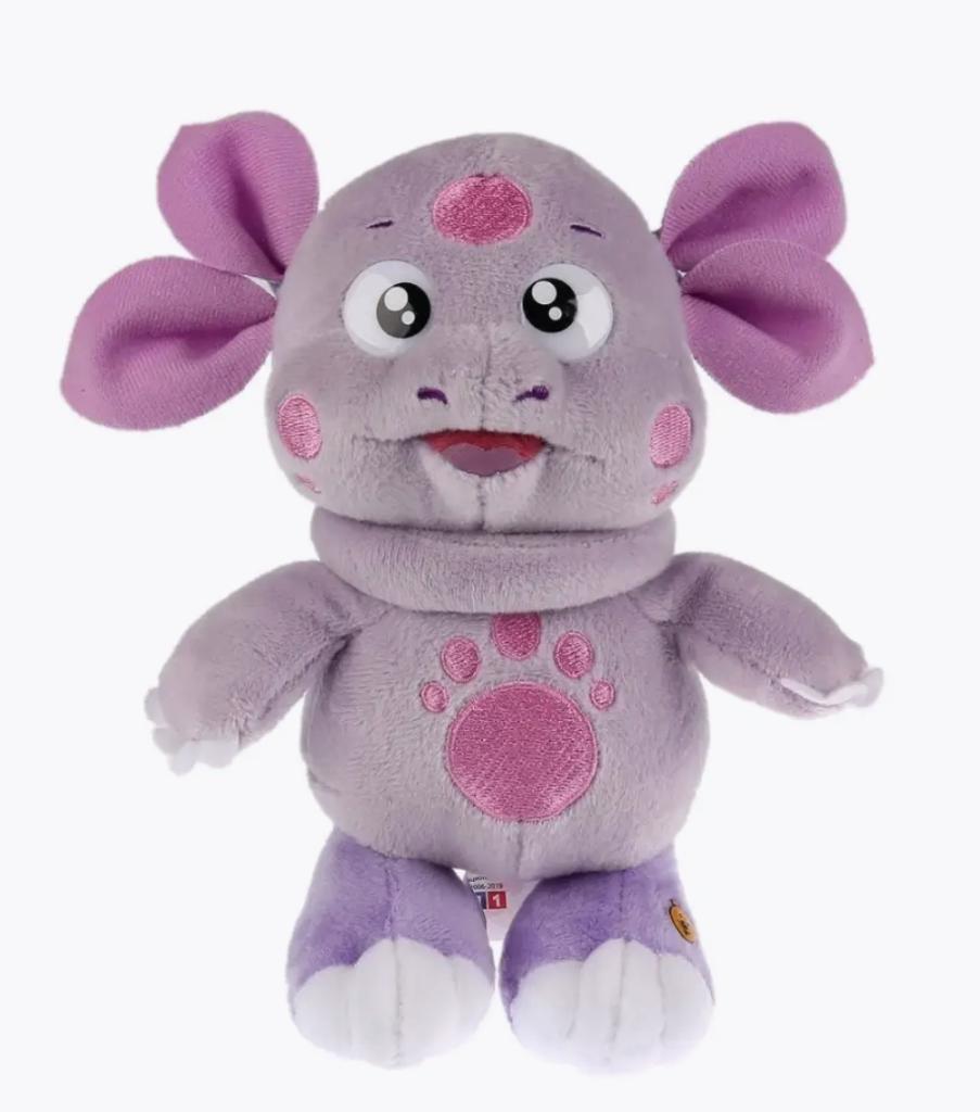 Russische paarse Luntik knuffel 30 cm groot, Kinderen en Baby's, Speelgoed | Knuffels en Pluche, Met geluid, Overige karakters
