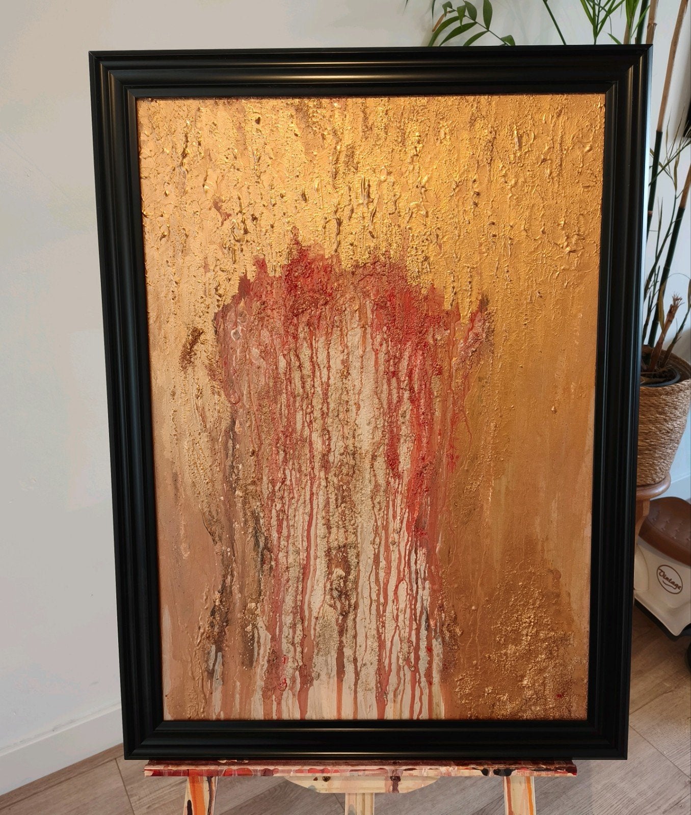 Spiritueel schilderij 'The glorious Lamb' - Acryl op paneel, Antiek en Kunst, Ophalen, Paneel, Overige stijlen, Ingelijst