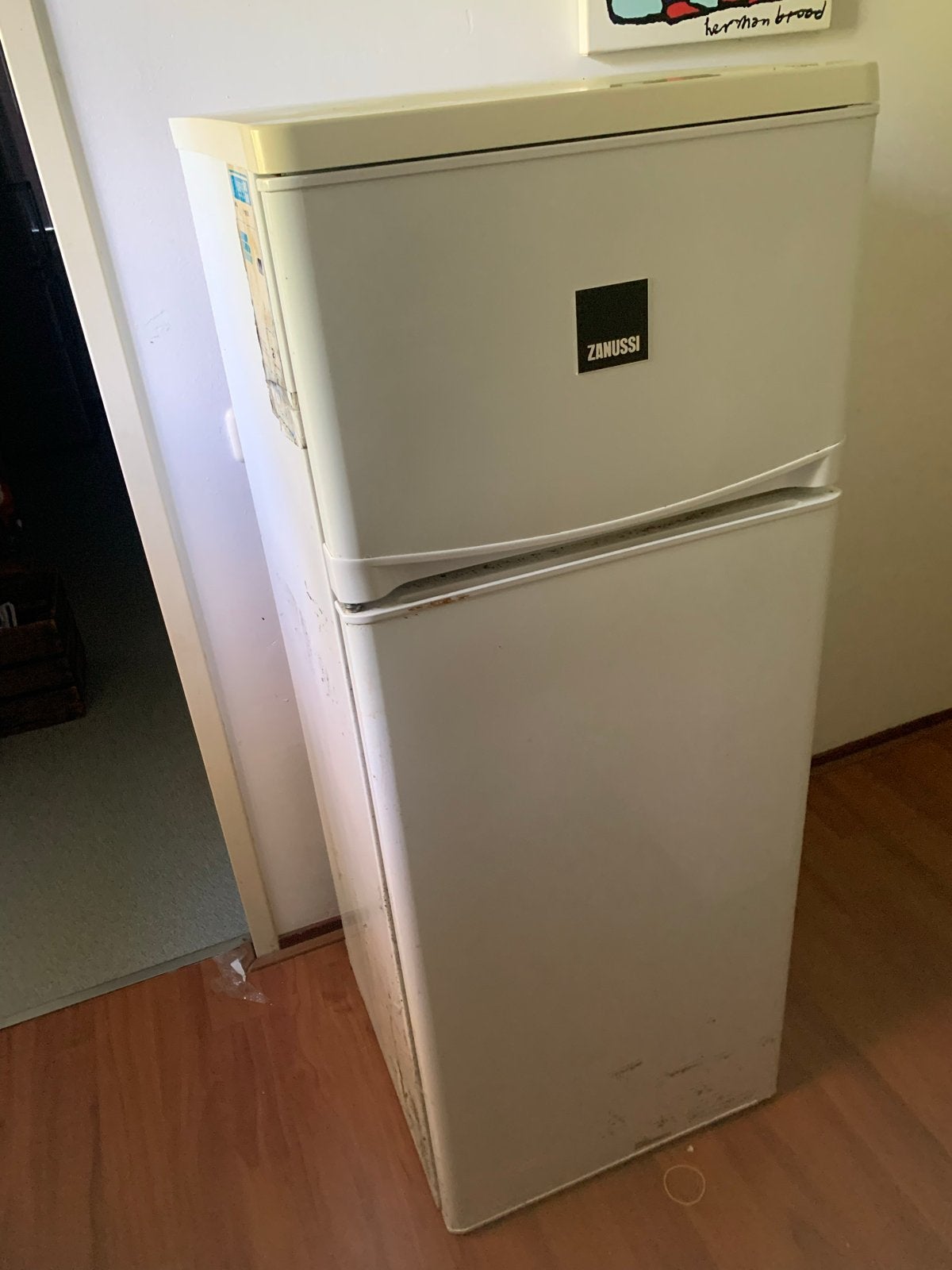 Gratis Zanussi koelkast - Werkt nog prima, Ophalen, Gebruikt, 120 tot 140 cm, 100 tot 150 liter