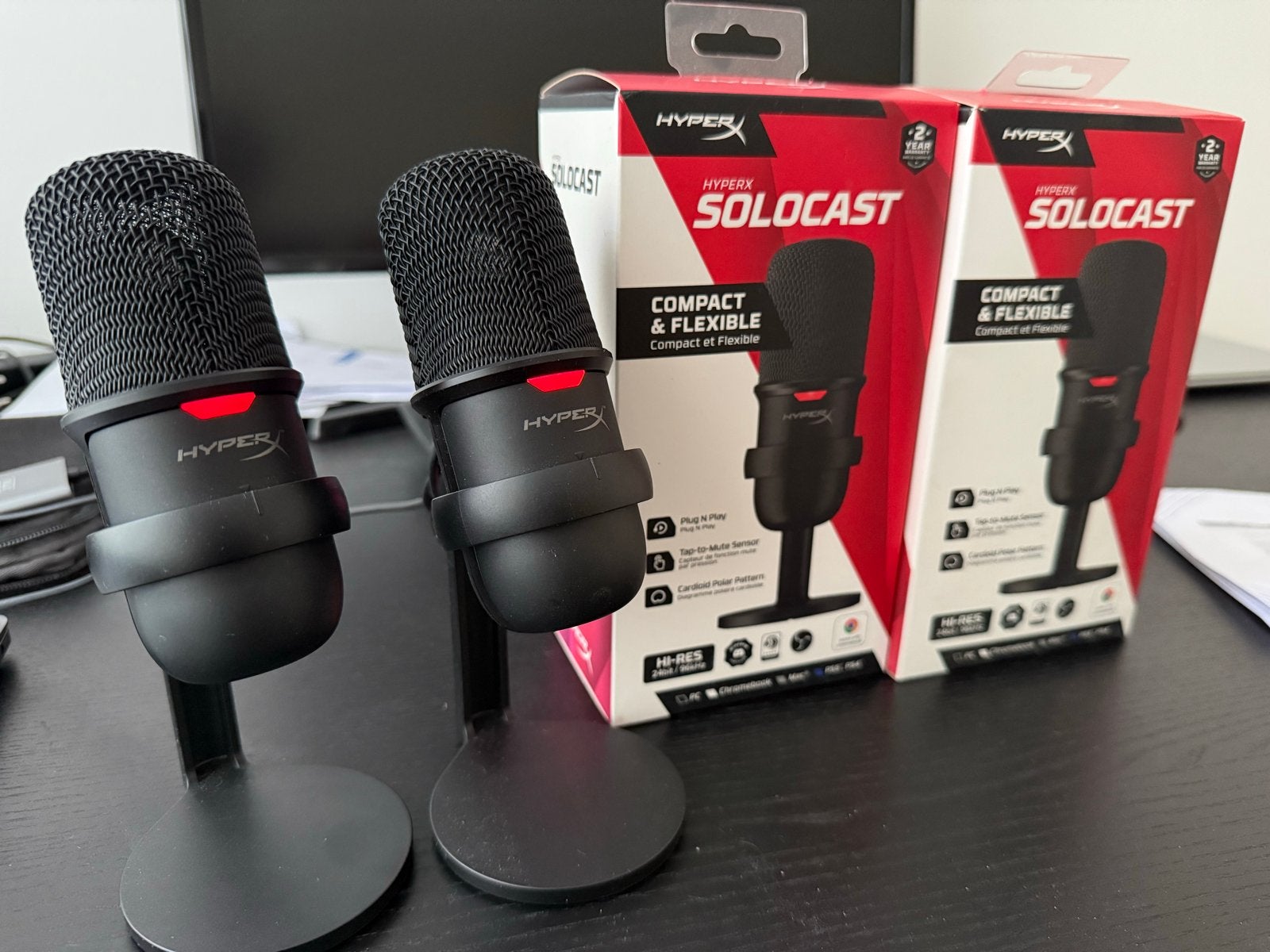 HyperX SoloCast USB Microfoon - Compact & Flexibel, Muziek en Instrumenten, Ophalen of Verzenden, Zo goed als nieuw, Studiomicrofoon