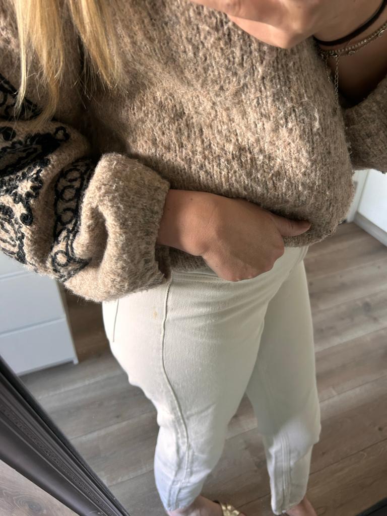 NORR Jeans - Crèmekleurige Mom Jeans, Verzenden, Zo goed als nieuw, Wit, W30 - W32 (confectie 38/40)
