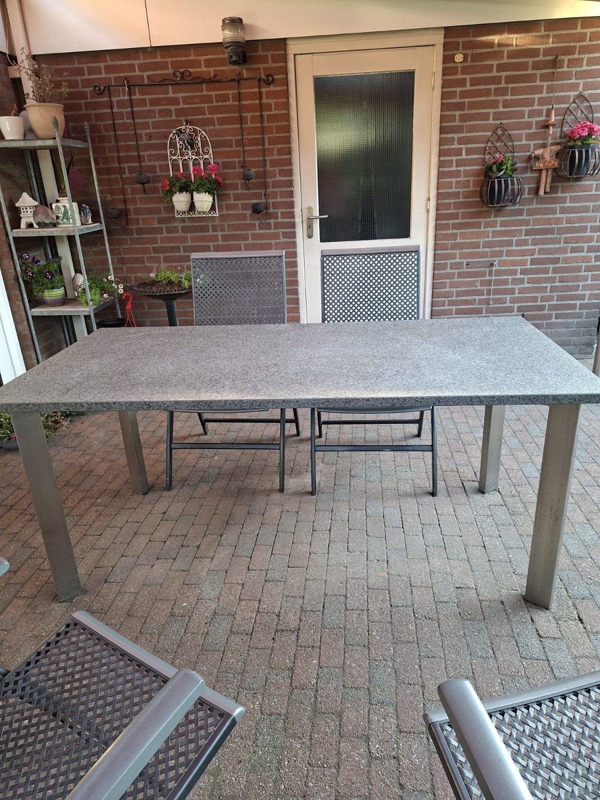 Tuintafel, Ophalen, Rechthoekig, Rvs