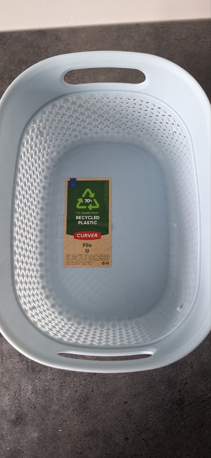 Curver Curves Basket XS Stone Blue, Huis en Inrichting, Ophalen of Verzenden, Nieuw, Blauw, Kunststof
