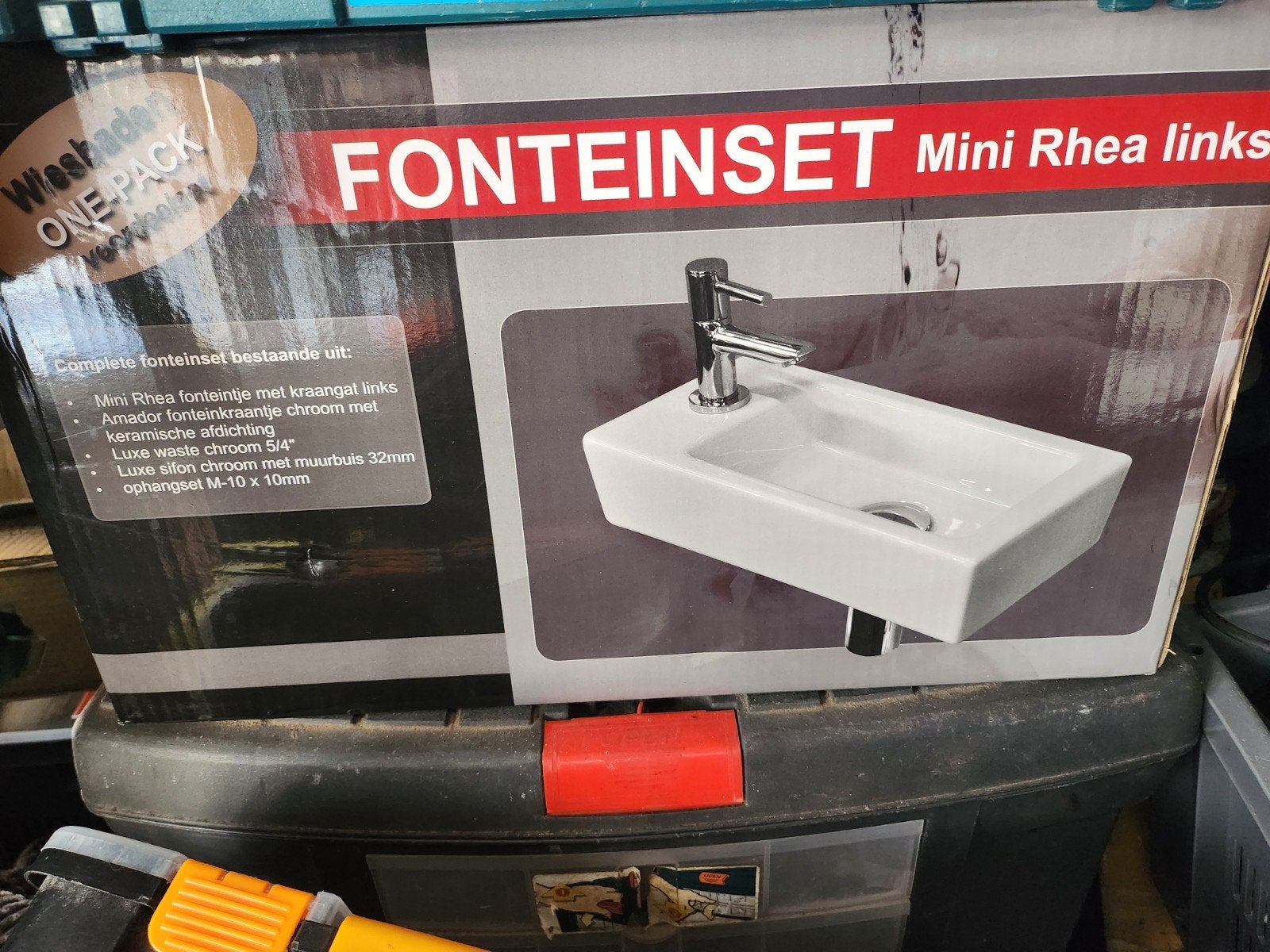 Wiesbaden Fonteinset Mini Rhea links - Chroom, Ophalen, Nieuw, Chroom, Wastafel