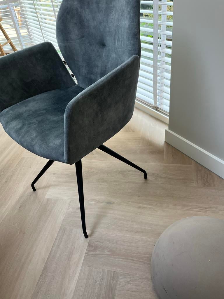 6x Draaibare Stoelpoten Staal Mood, Huis en Inrichting, Stoelen, Ophalen, Zwart, Zo goed als nieuw, Metaal