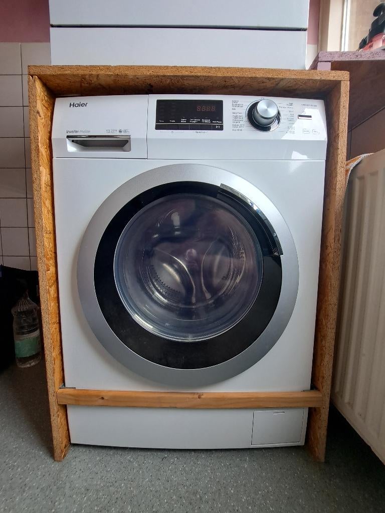 Haier wasmachine, Witgoed en Apparatuur, Wasmachines, Zo goed als nieuw, Voorlader, 6 tot 8 kg, 85 tot 90 cm, 1200 tot 1600 toeren
