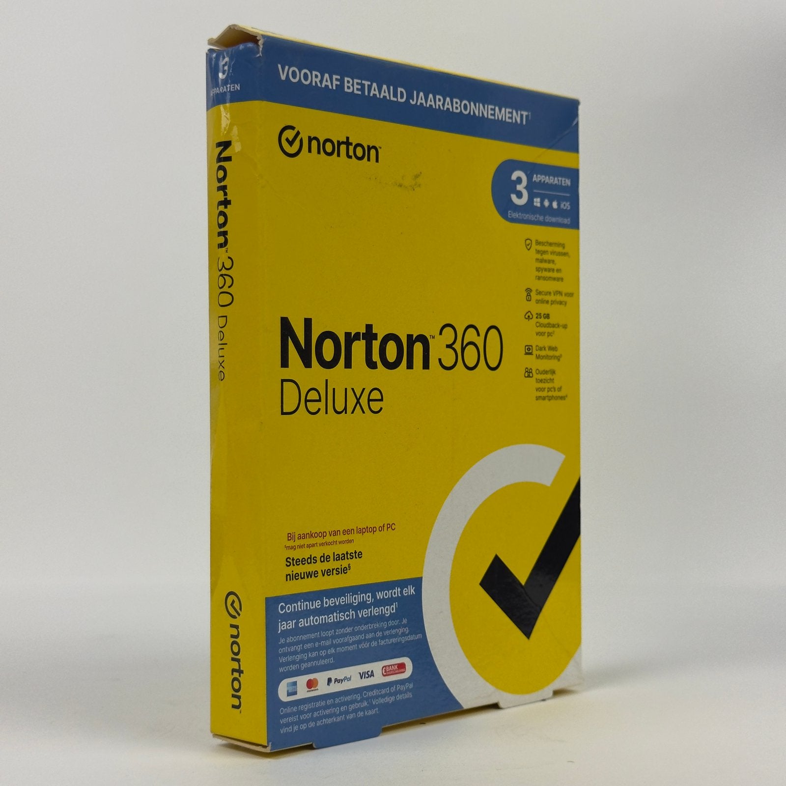 Norton 360 Deluxe 1 Jaar | 3 Apparaten - Nieuw & Ongebruikt, Computers en Software, Antivirus- en Beveiligingssoftware, Ophalen of Verzenden