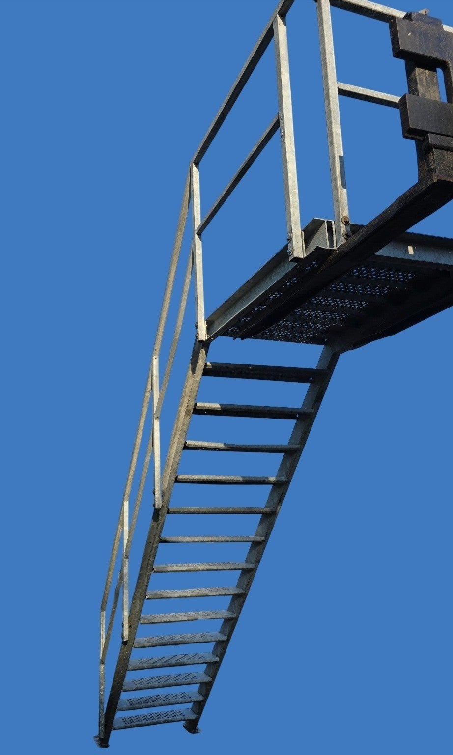 Bordestrap 3 meter. Verzinkte stalen trap plateau ,container, Ophalen, Gebruikt, Trap, 2 tot 4 meter