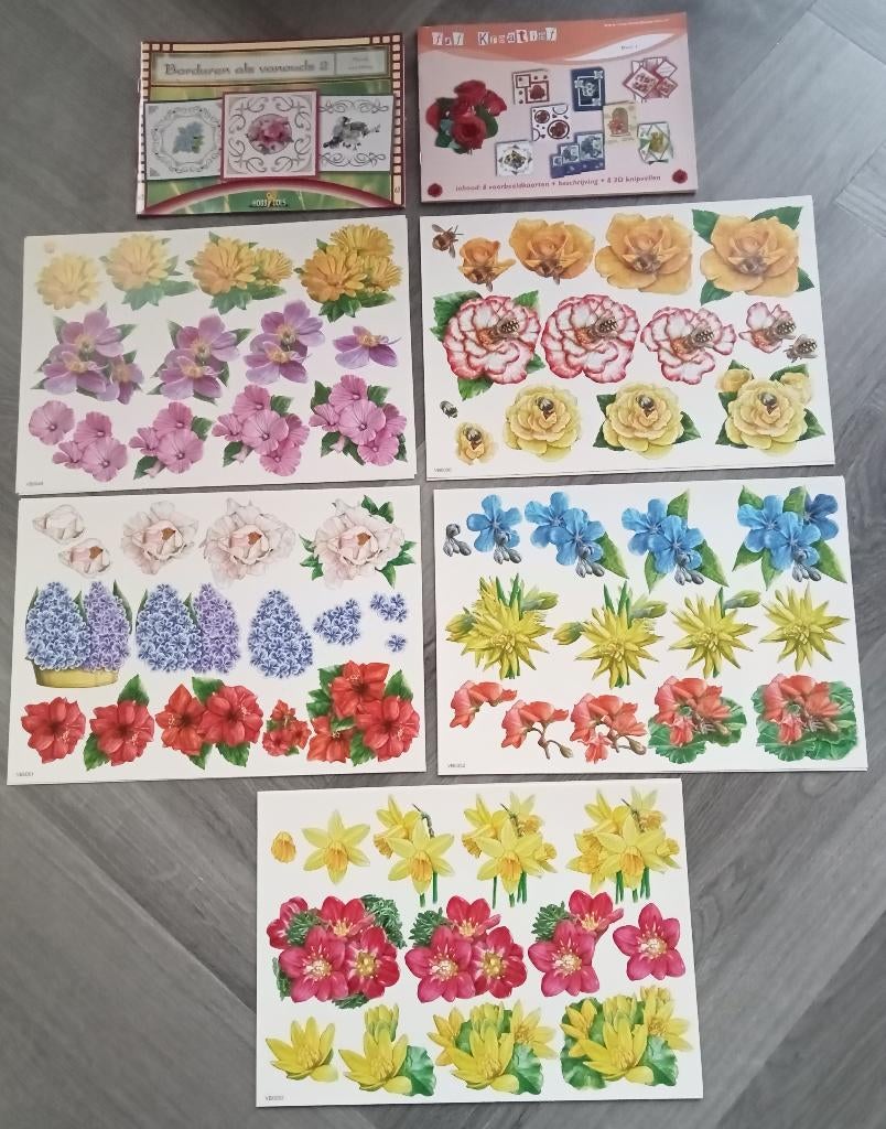 Knip en Prik pakket voor 45 kaarten (NIEUW), Hobby en Vrije tijd, Ophalen of Verzenden, Nieuw, Natuur, Knipvel