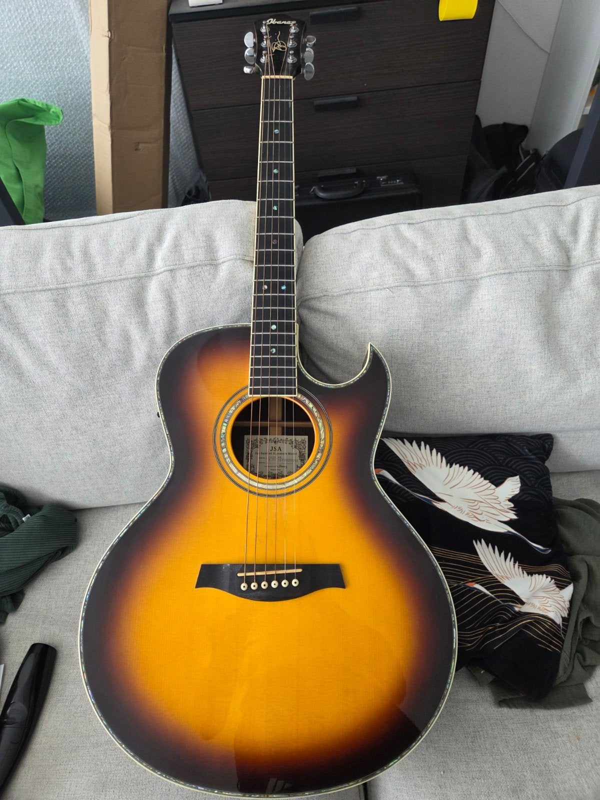 Ibanez JSA20 VB Joe Satriani Signature Model Akoestische, Ophalen, Gebruikt, Western- of Steelstringgitaar