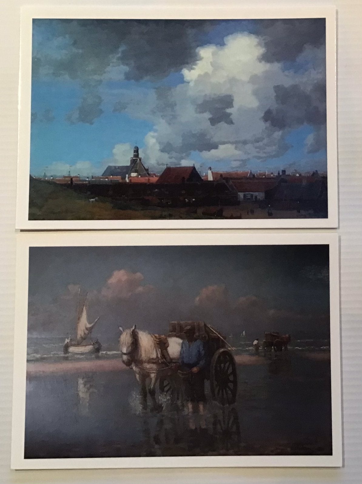 Noordwijk / schelpenvisser, Berkemeier / Noteboom, 2 kaarten, Ophalen of Verzenden, Voor 1920, Ongelopen, Overige thema's