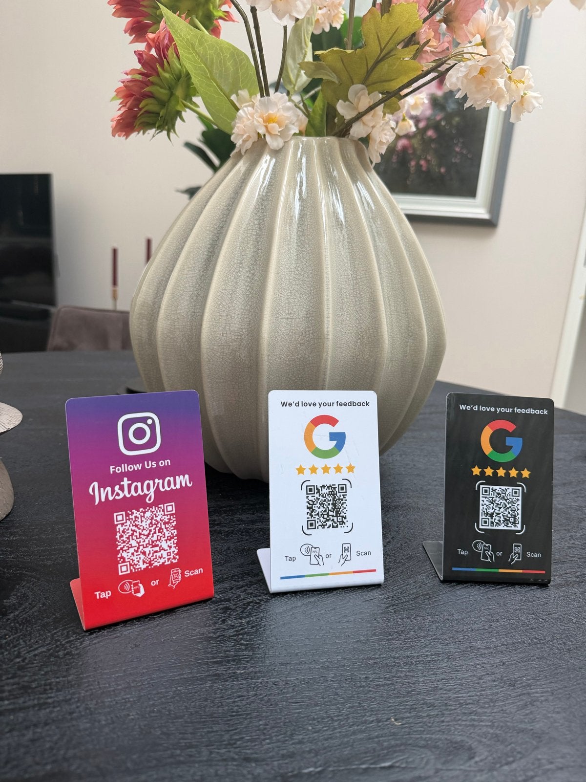 Stijlvolle NFC + QR Kaart – Meer Reviews & Volgers, Ophalen of Verzenden