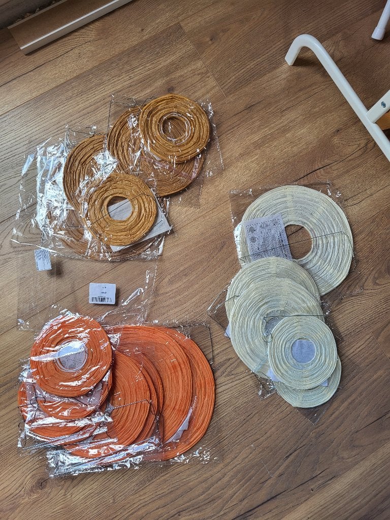 Lampionnen set (goud, oranje, creme), Hobby en Vrije tijd, Feestartikelen, Ophalen of Verzenden, Nieuw, Feestartikel, Overige