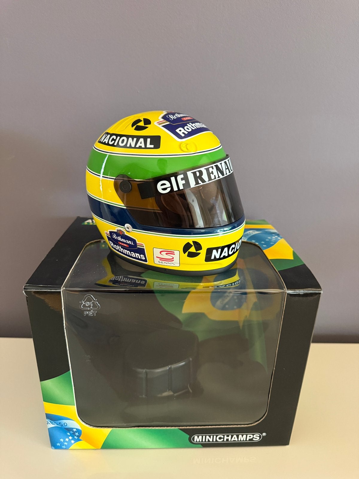 Ayrton Senna 1994 1:2 Helm Rothmans Livery Minichamps, Verzamelen, Automerken, Motoren en Formule 1, Ophalen of Verzenden, Formule 1