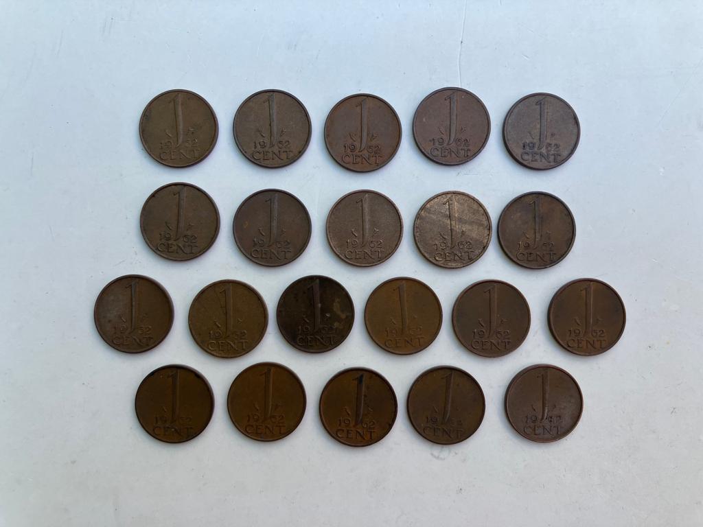 21 Centen 1962, Postzegels en Munten, Munten | Nederland, Ophalen of Verzenden, Koningin Juliana, 1 cent, Losse munt