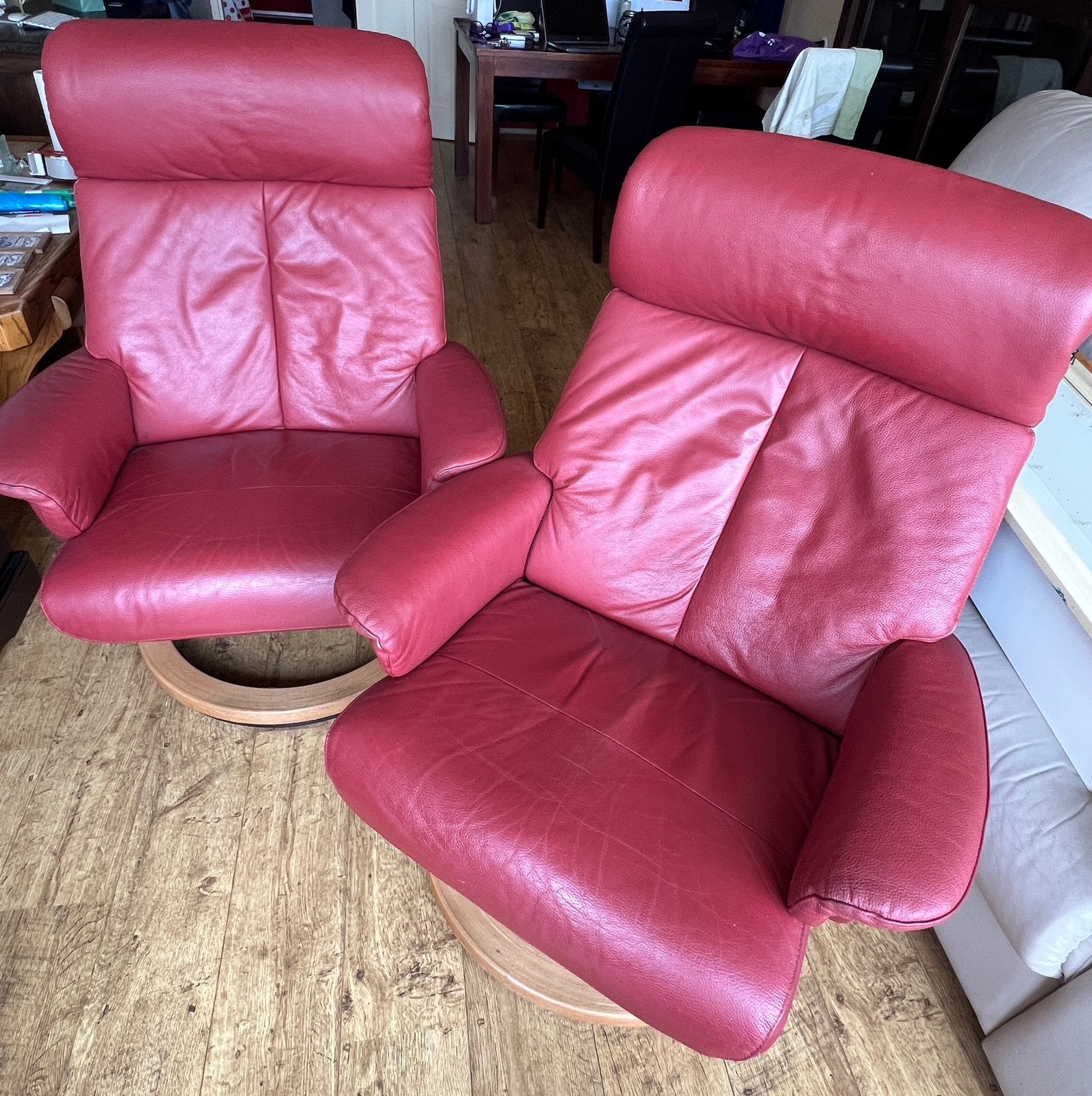 2 Hjort Knudsen relaxfauteuils, Huis en Inrichting, Fauteuils, Zo goed als nieuw, 50 tot 75 cm, 75 tot 100 cm, Ophalen