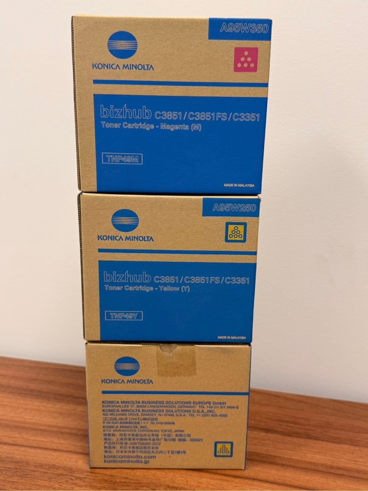 Konica Minolta toner cartridges 3 x, Ophalen of Verzenden, Nieuw, Toner
