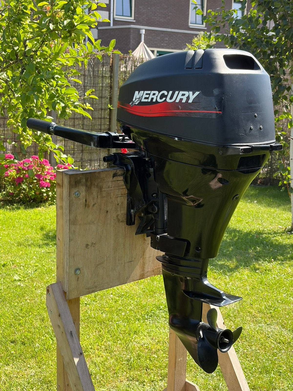 Prachtige mercury 9.9 pk 4 takt kortstaart buitenboordmotor, Watersport en Boten, Buiten- en Binnenboordmotoren, Ophalen, 10 tot 30 pk