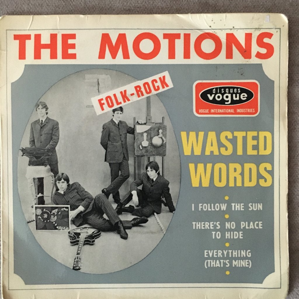 EP vinyl   THE MOTIONS – Wasted Words (1966 - Fr) € 185,00, Gebruikt, Verzenden, 7 inch, EP