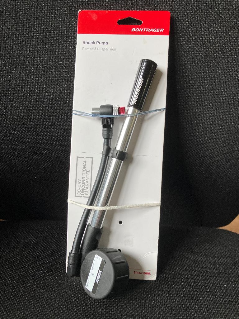 Shock pump (demperpomp) Bontrager, zwart/grijs, Ophalen of Verzenden, Drukmeter, Nieuw