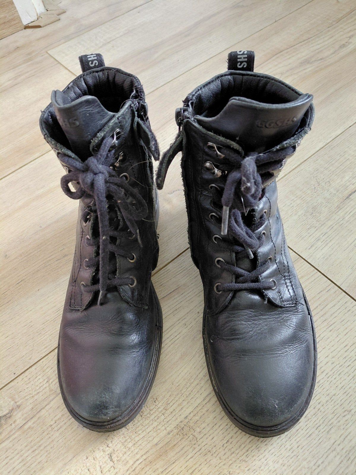 zwarte boots maat 36, Ophalen, Gedragen, Zwart