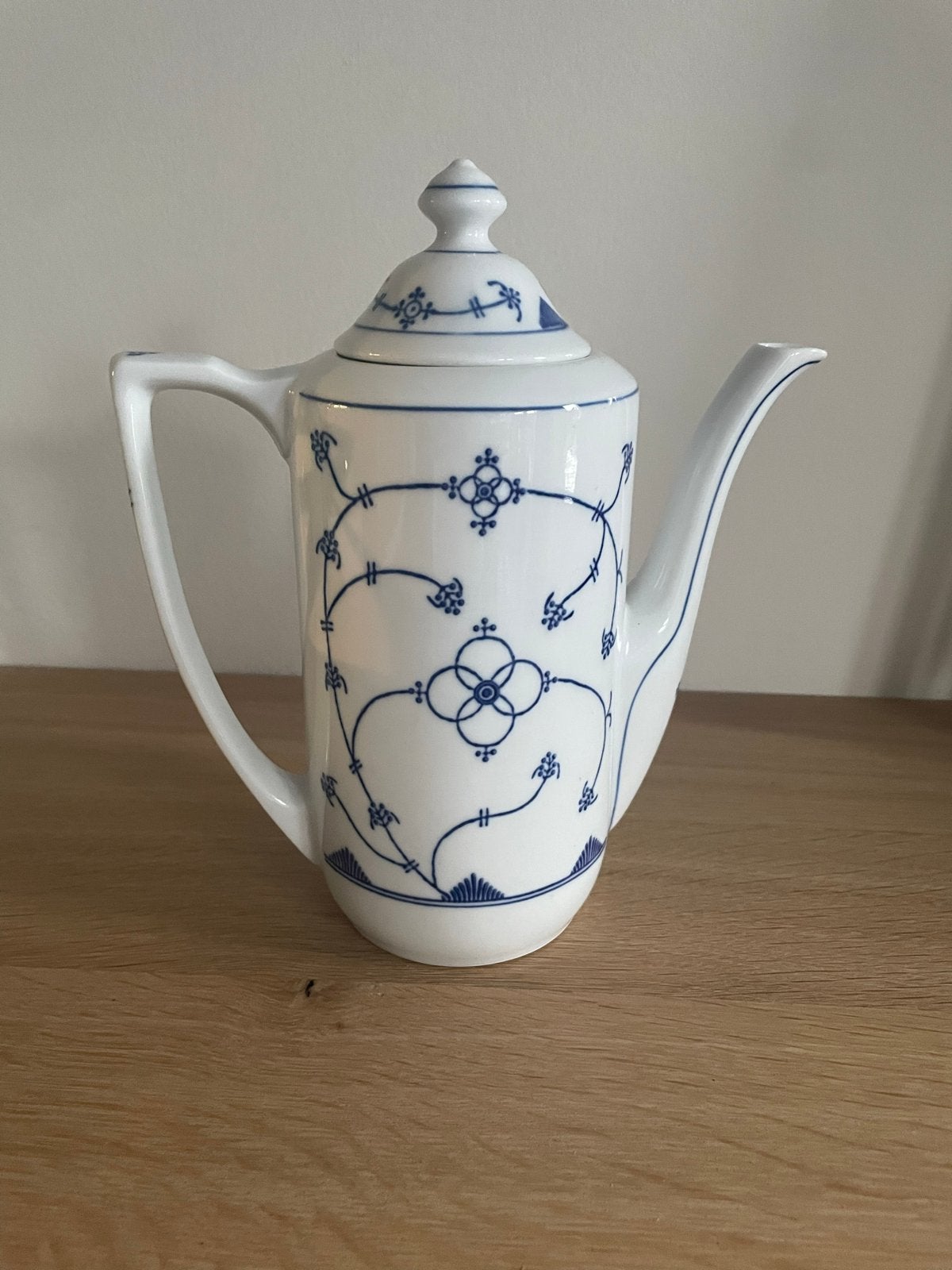 Vintage Jäger Lindner Blau Saks Koffiekaraf, Antiek en Kunst, Ophalen