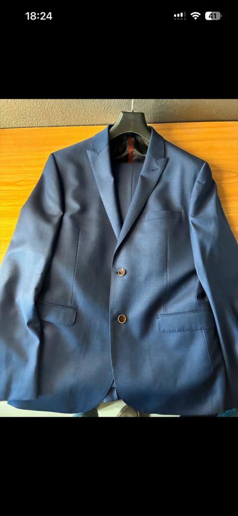 Scotland Blue wollen pak mt 52 nieuwstaat, Verzenden, Zo goed als nieuw, Maat 52/54 (L), Blauw