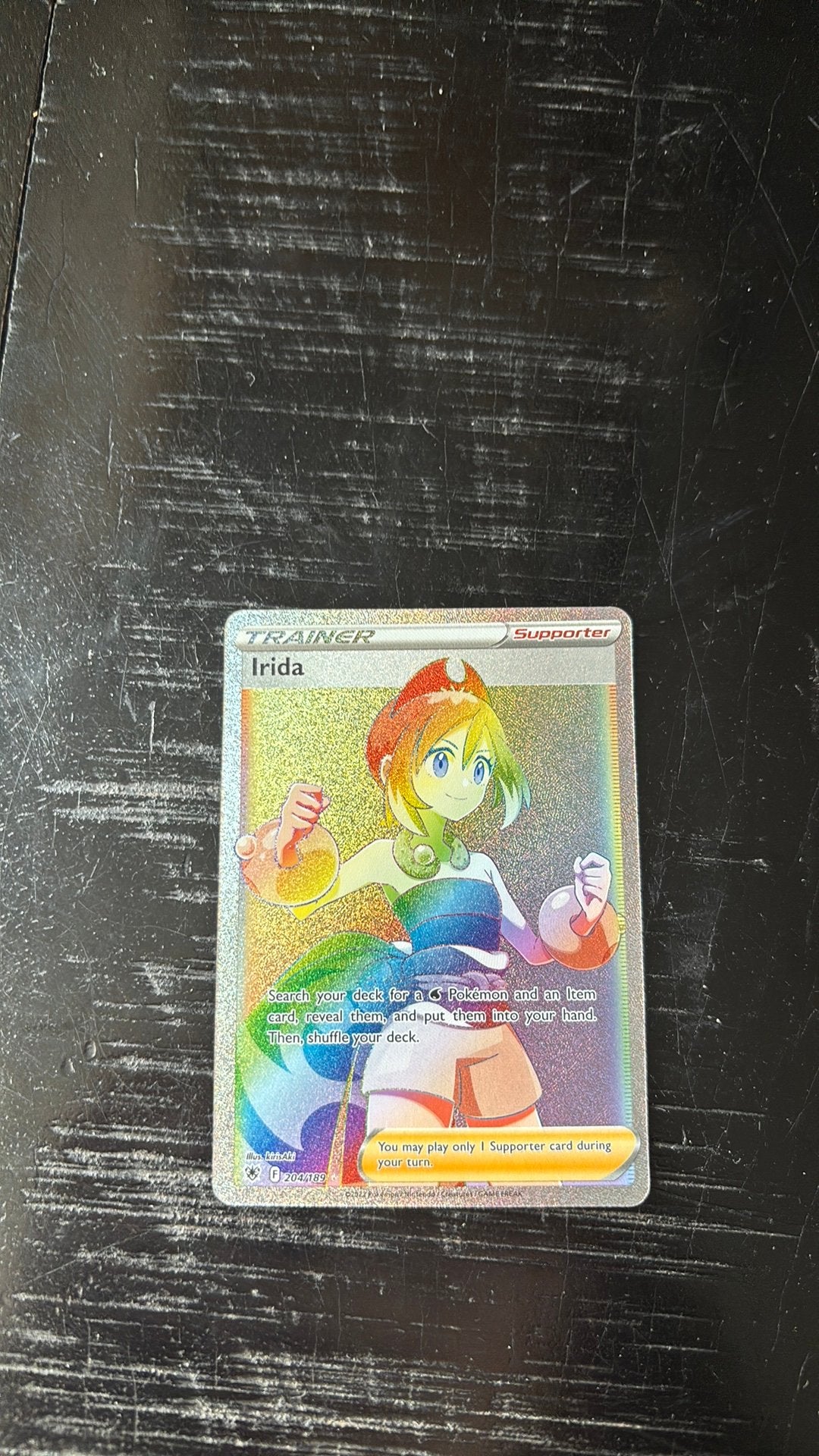 Pokemon kaart Irida Astral Radiance, Hobby en Vrije tijd, Ophalen of Verzenden, Zo goed als nieuw