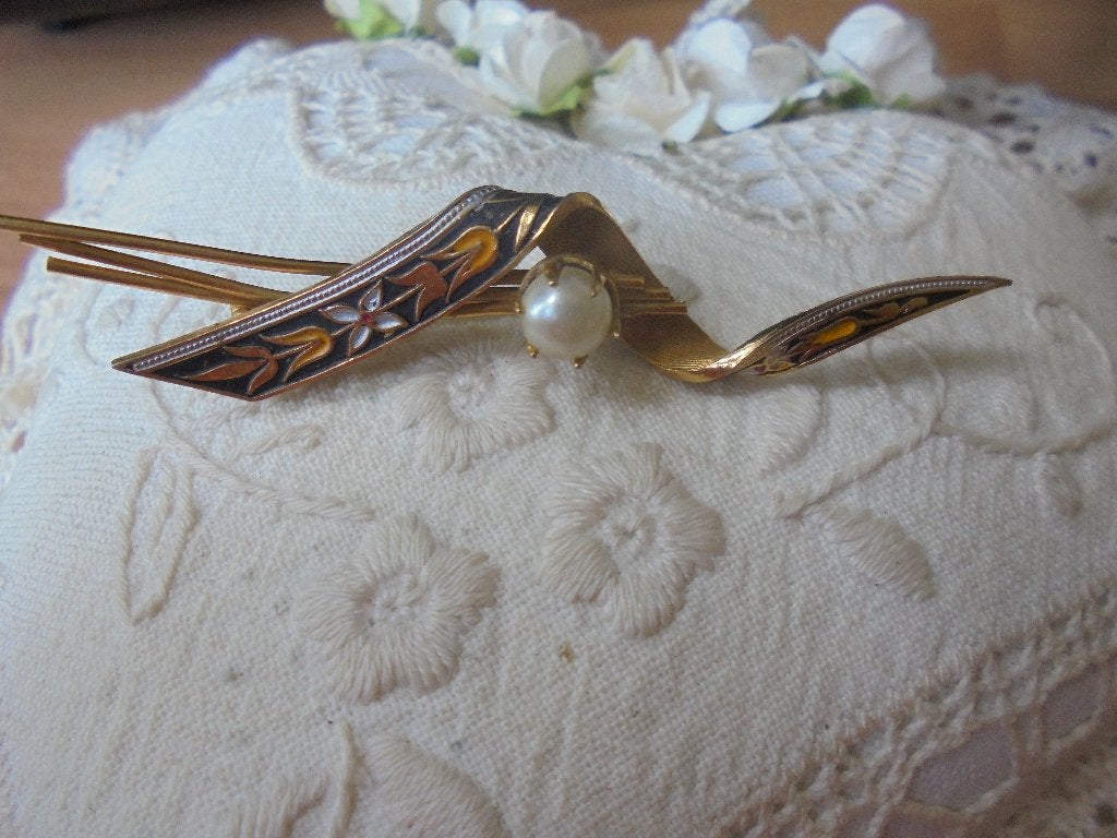 Vintage Toledo damas broche, Overige materialen, 4 tot 7 cm, Ophalen of Verzenden, Zo goed als nieuw