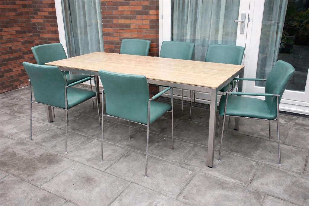 Bert plantagie Eetkamerstoelen 6 stuks, Ophalen, Zo goed als nieuw, Leer, Vijf, Zes of meer stoelen