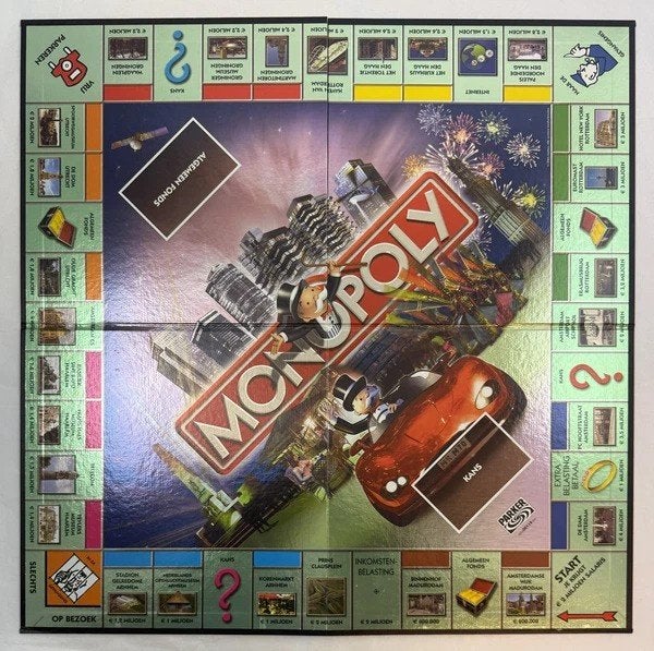 Monopoly Van Dam Tot Dom editie Nederlands bordspel, Coolsingel 104, 3011 AG Rotterdam, Netherlands, Parker, Verzenden, Zo goed als nieuw