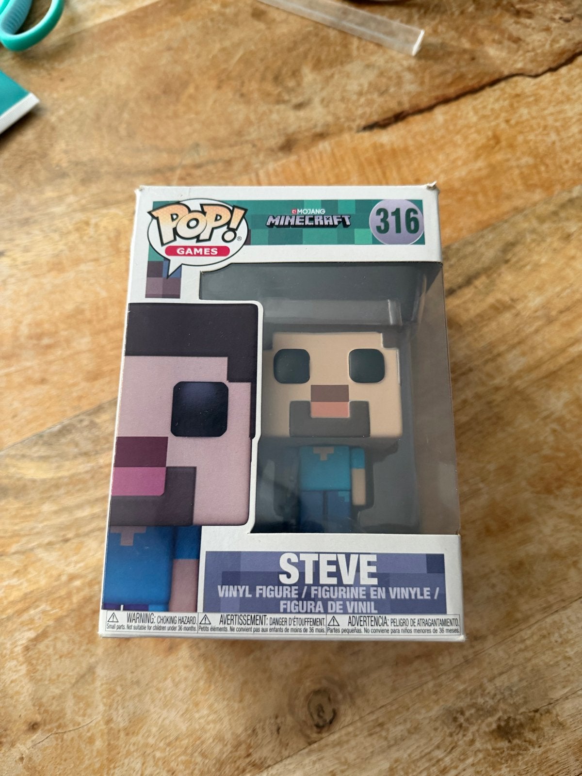 Funko Pop! Minecraft Steve #316 - Ruilen mogelijk!, Ophalen of Verzenden, Zo goed als nieuw