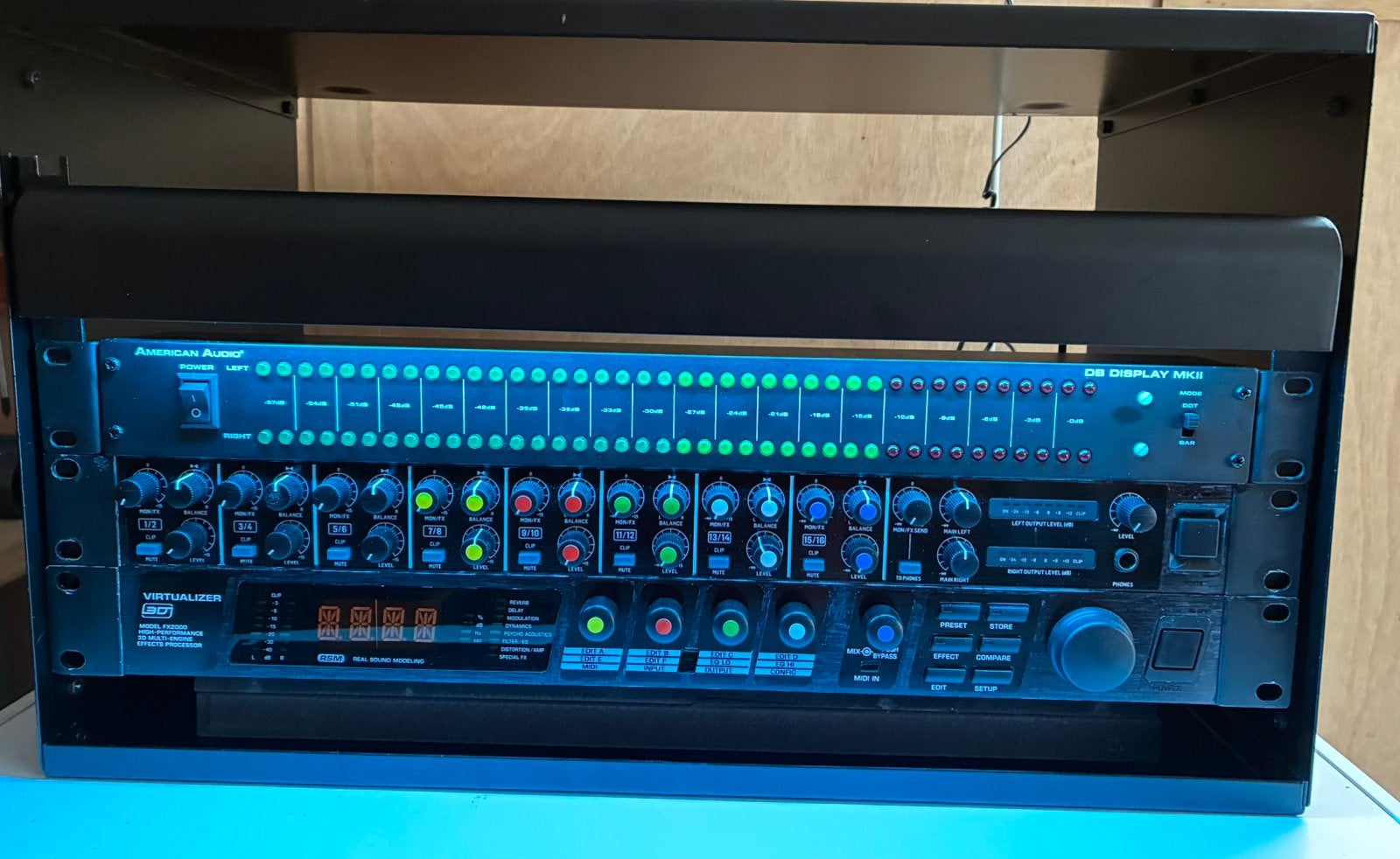 Rackmixer met effecten display en licht, Ophalen of Verzenden, Zo goed als nieuw